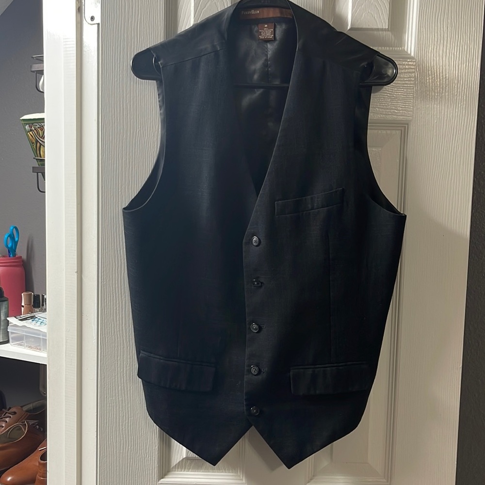 Perry Ellis men black vest size M